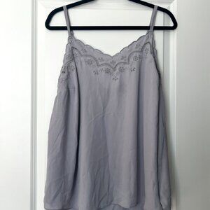 Torrid Lavender Georgette Lace Trim Cami Top – Size 0 (Large 12/14)